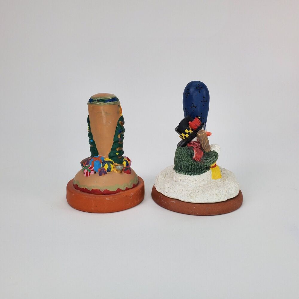 Christmas Terracotta Cookie Stamps Set Snowman Snowflake Christmas Tree 2pc - Picture 4 of 8